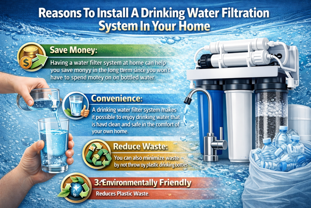 Reasons To Install A Drinking Water Filtration System In Your Home 
