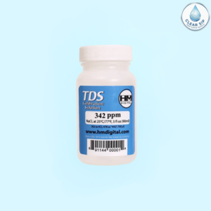HM Digital C342 TDS and EC Calibration Solution, 342 ppm (NaCl), 90 ml Volume, TransparentBlue